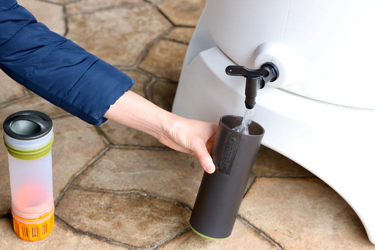 雨水タンク レインハーベスト150リットル （ 浄水ボトル付き