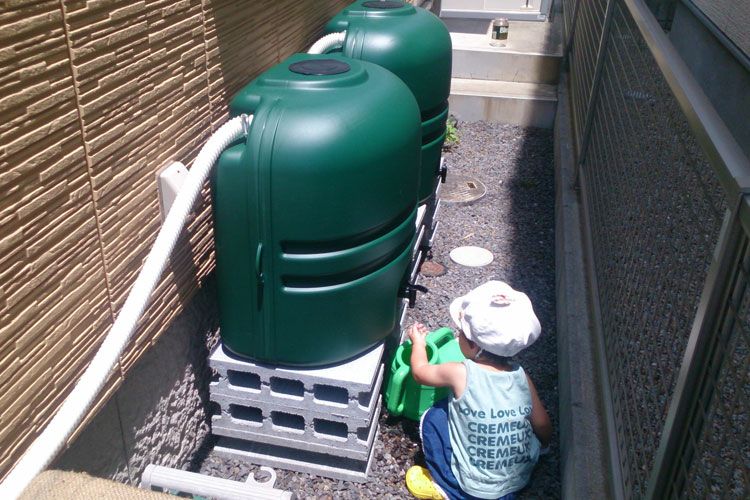 雨水タンク】コダマ樹脂工業製 ホームダムミニダブル110リットル2台