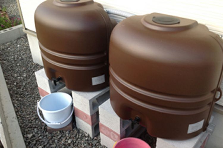 雨水タンク】コダマ樹脂工業製 ホームダムミニダブル110リットル2台