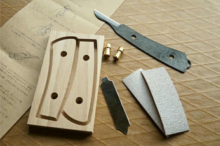 FEDECA フェデカ ナイフ 自作小刀キット (ホオノキ) M-102B-S