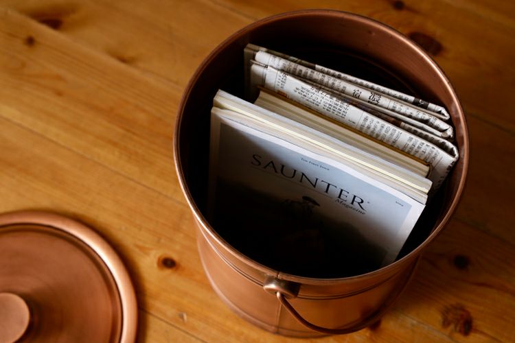 薪入れ バケツ アラスメタル アンティークアッシュコンテナ (小