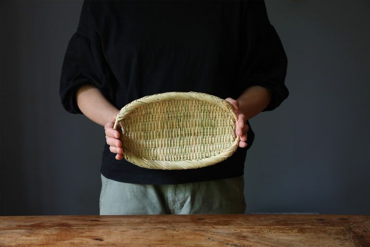 松野屋 持ち手付き篠竹ざる 小 | TOKILABOトキラボ