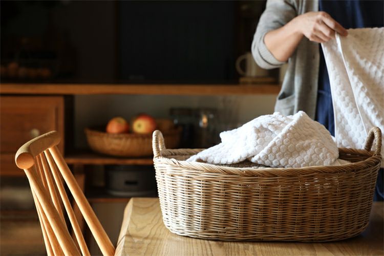 【未使用】松野屋 籐 バスケット カゴ 収納 4個セット 未使用】松野屋 籐 バスケット カゴ 収納 4個セット 未使用】松野屋 籐