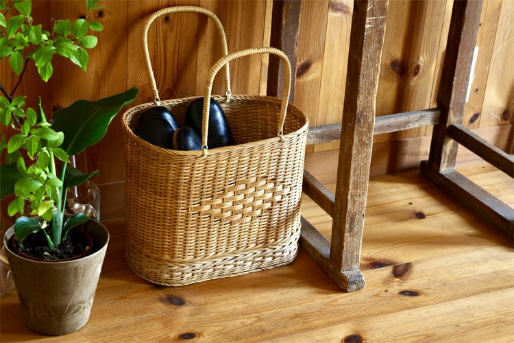 松野屋　籐の手提げ　かご 松野屋 籐の手提げかご | TOKILABOトキラボ